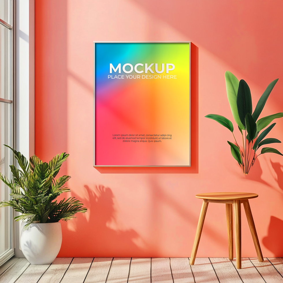 Wall Frame for Interior Display Concepts psd