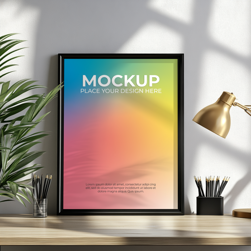 Minimal Wall Art Frame for Design Concepts psd