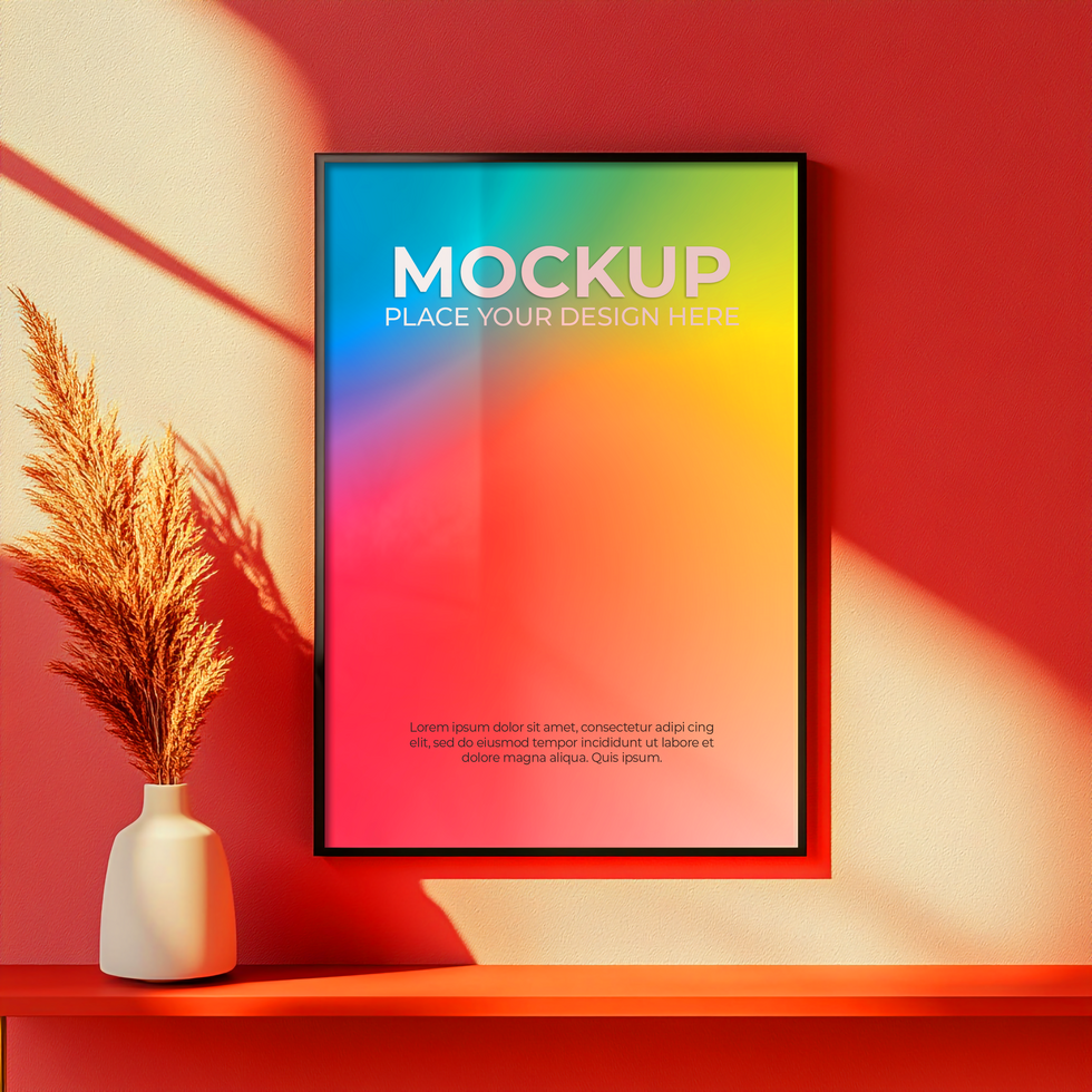 Frame Mockup in Chic Interior Design psd