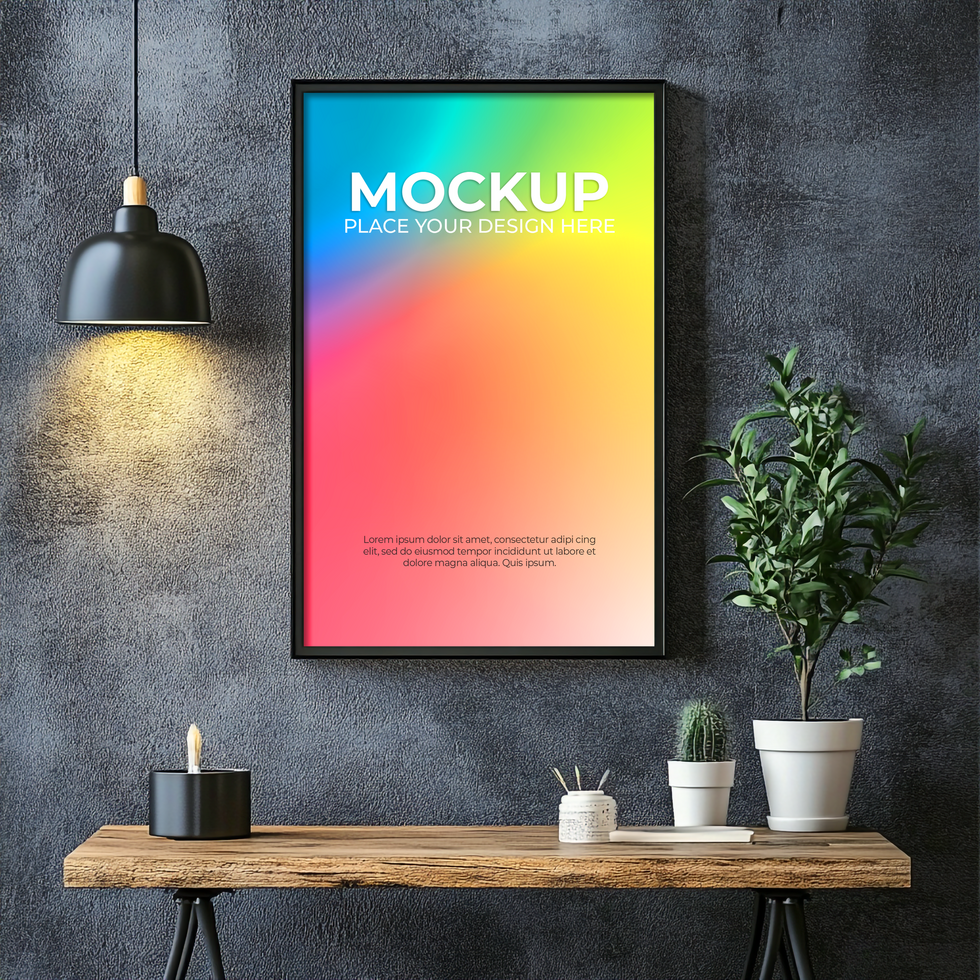 Wall Frame Template for Modern Designs psd