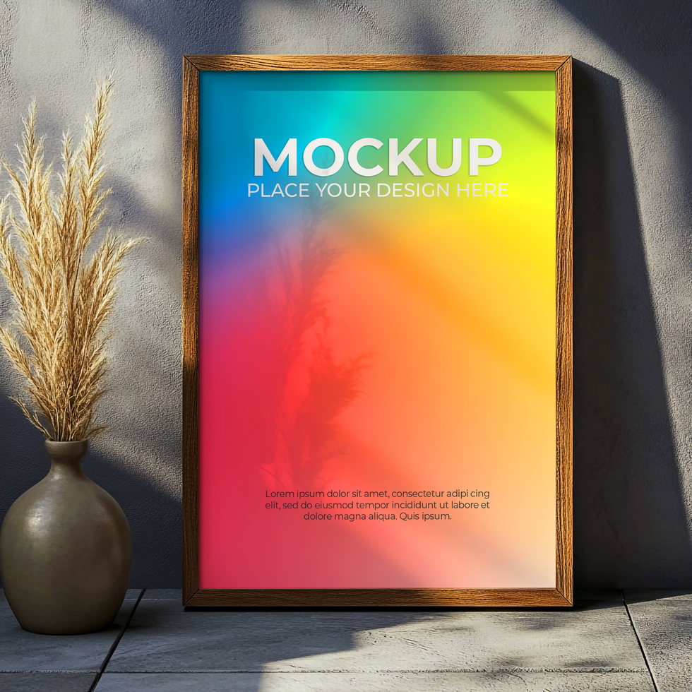 Wall Mounted Frame for Visual Mockup psd