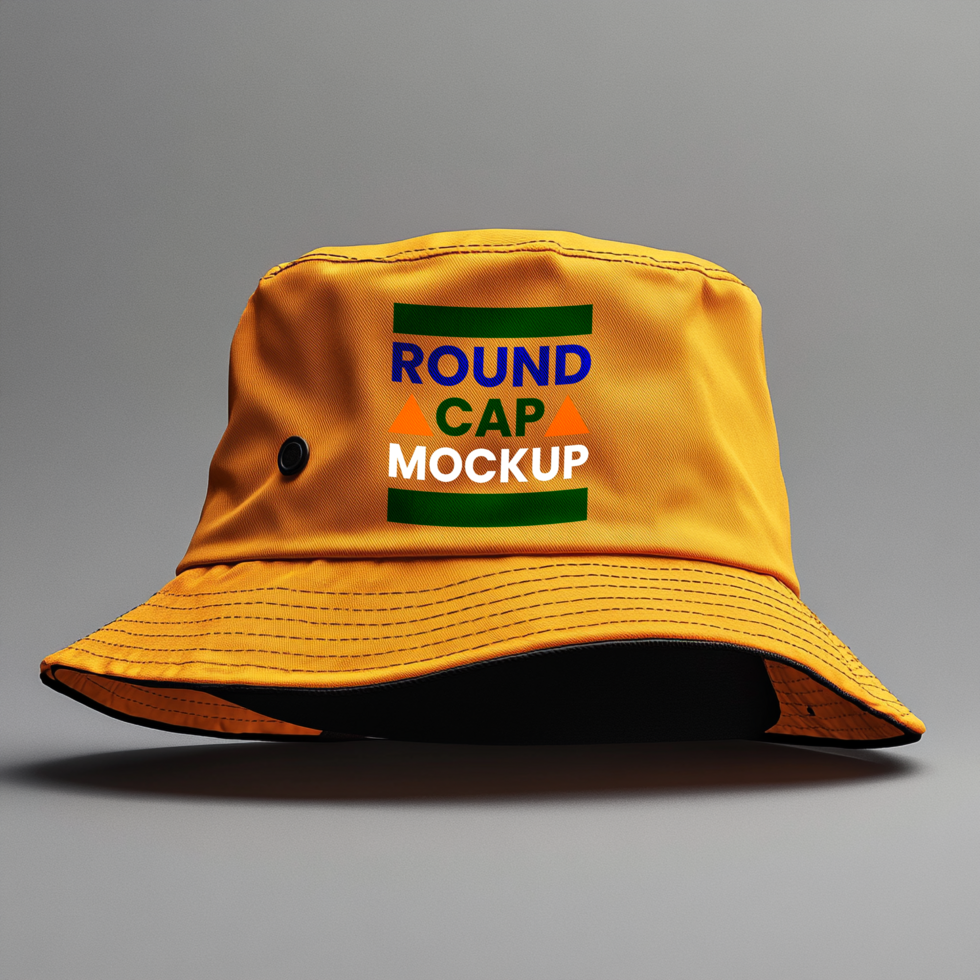 Bucket Hat Mockup with Focus on Cap Hat and Stylish Merchandise for Clean Mock Up Templates psd