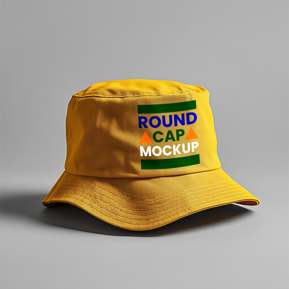 Stylish Bucket Hat Mockup for Displaying Cap Hat and Merchandise in High Quality Mock Up Format psd