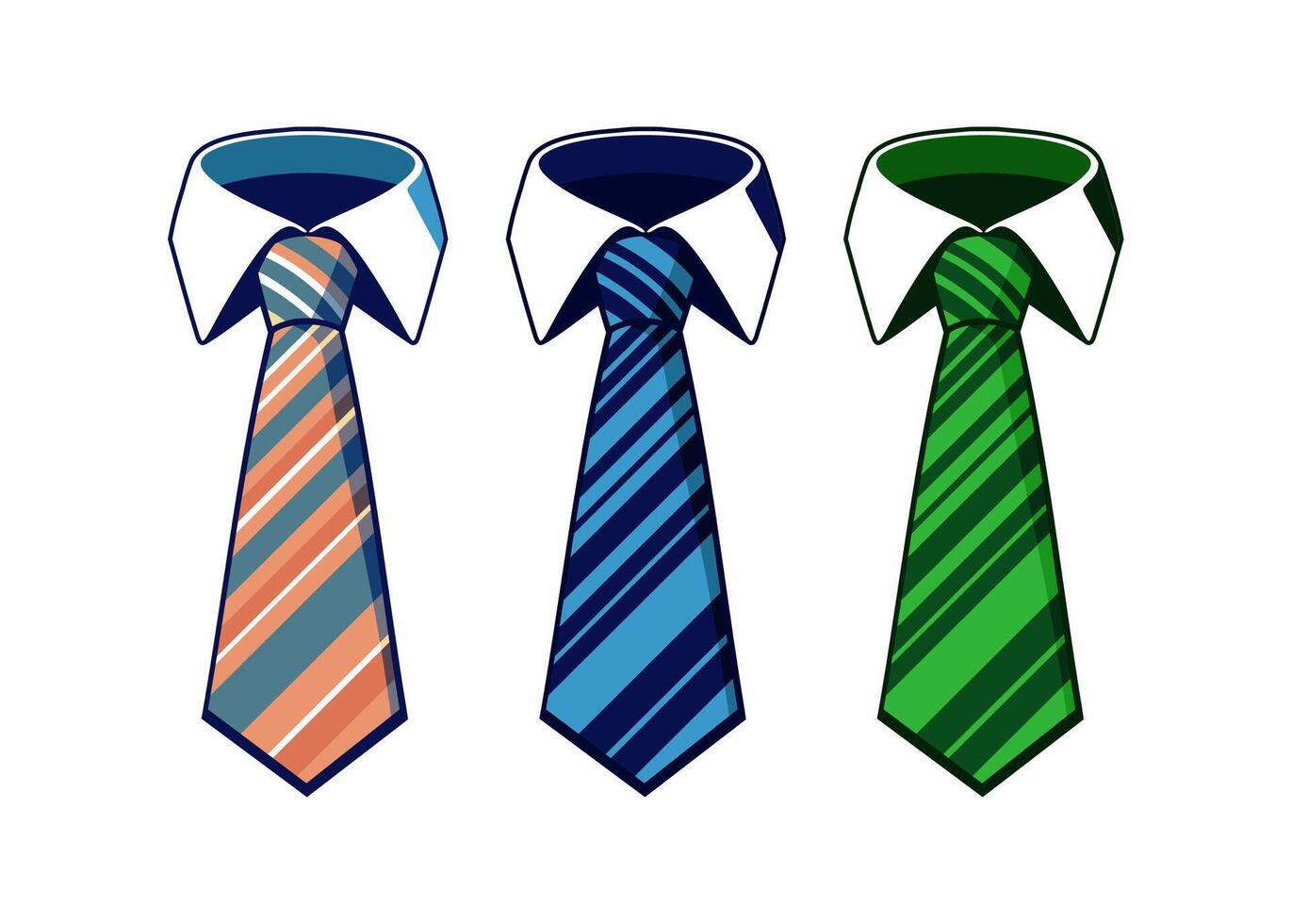 Illustration of Colorful Ties vector