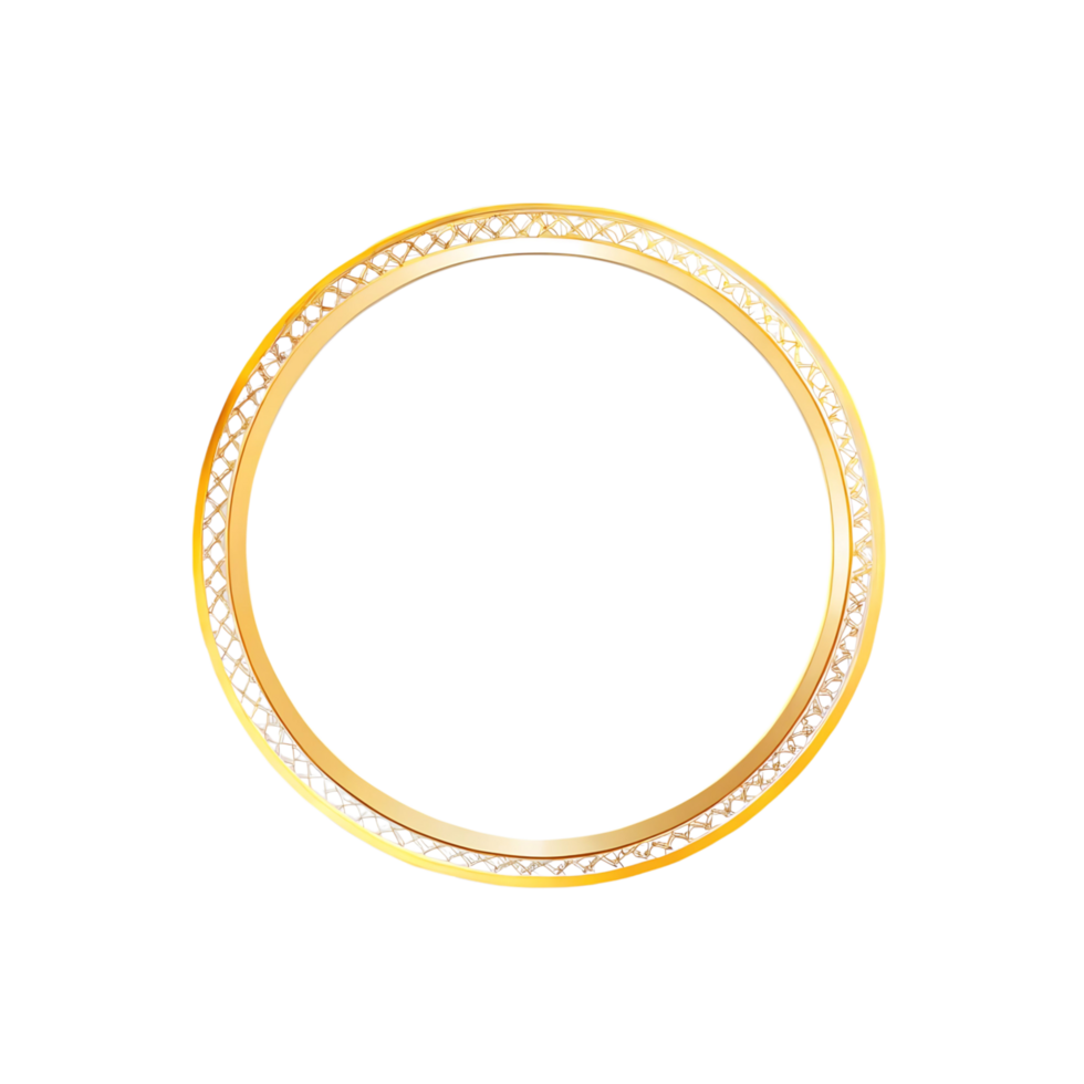 Elegant Gold Circular Frame with Intricate Design Perfect for Logos Branding and Monograms png