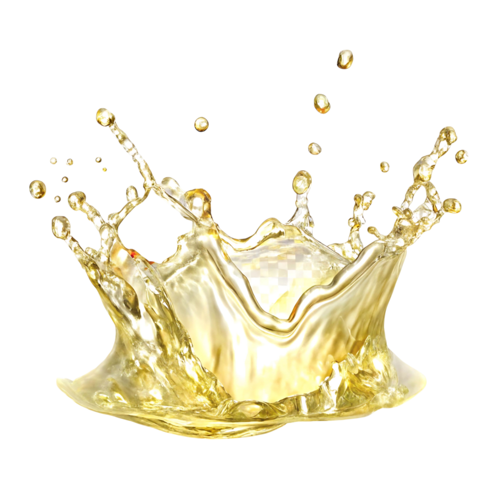 Stunning Golden Liquid Splash Crown on transparent Background High Resolution 3D Render png