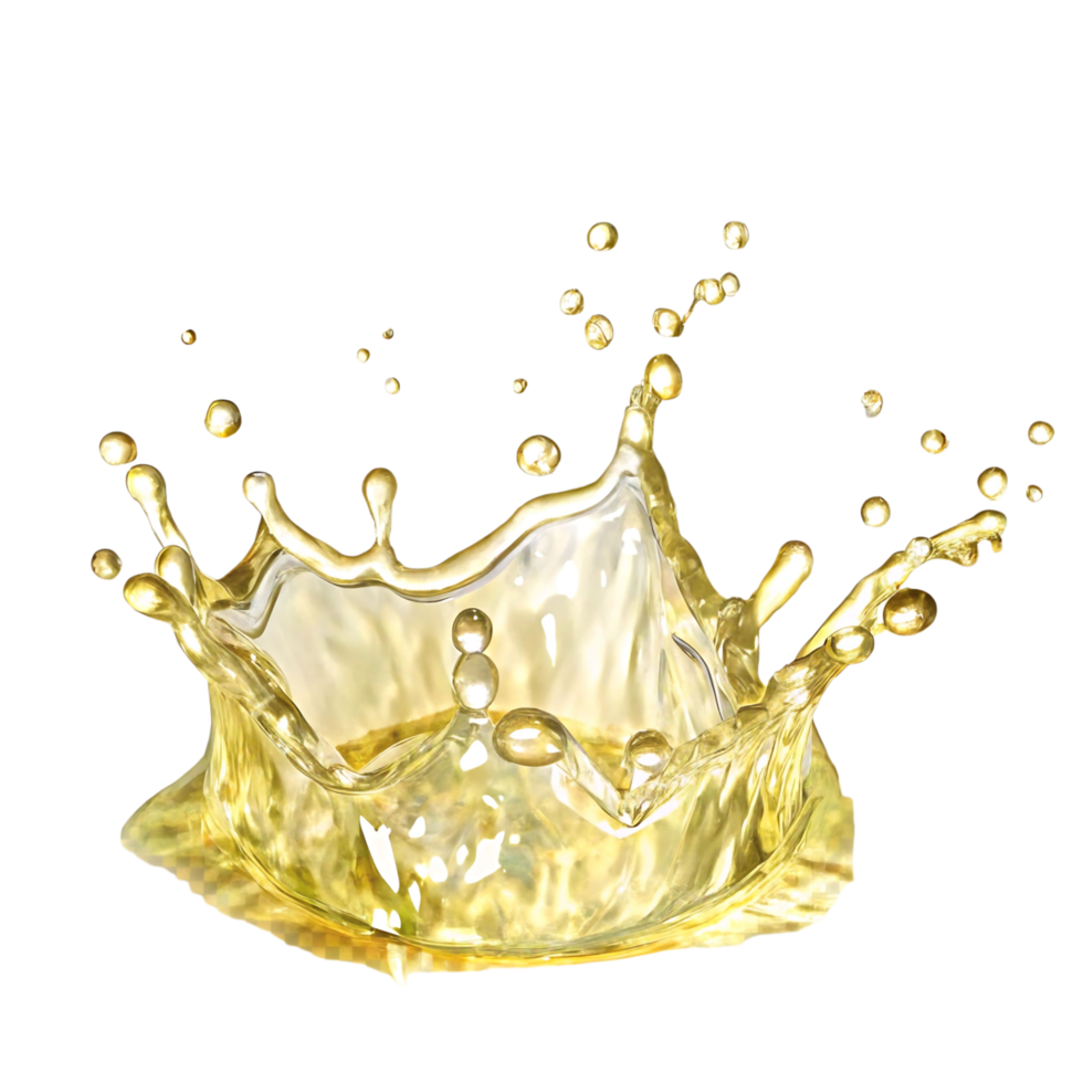 Stunning Golden Liquid Splash Crown Against transparent Background High Resolution png