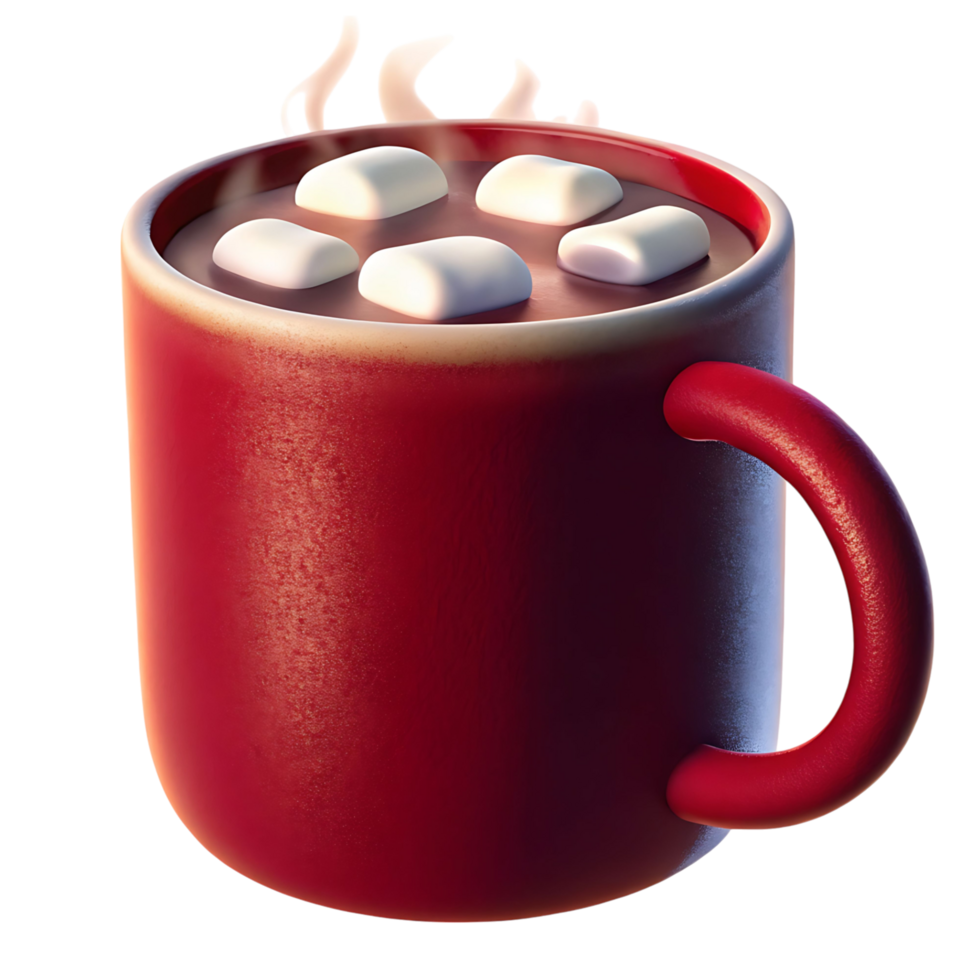 A Delicious Mug of Hot Chocolate with Marshmallows A Warm Winter Beverage Perfect for Cozy Nights png