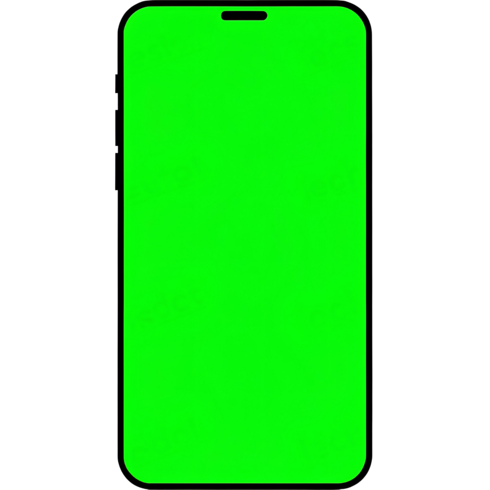 A green screen on a black background png