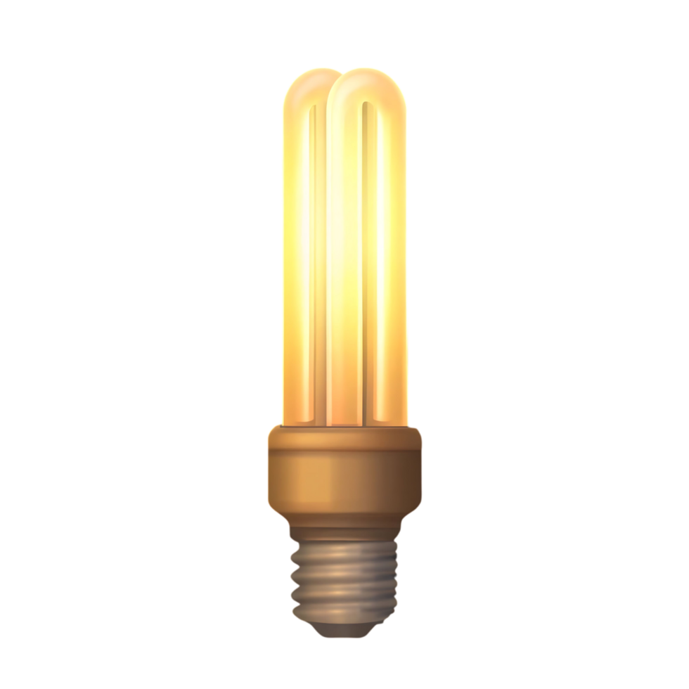 Illuminating EnergyEfficient Fluorescent Light Bulb for Home and Office Use png