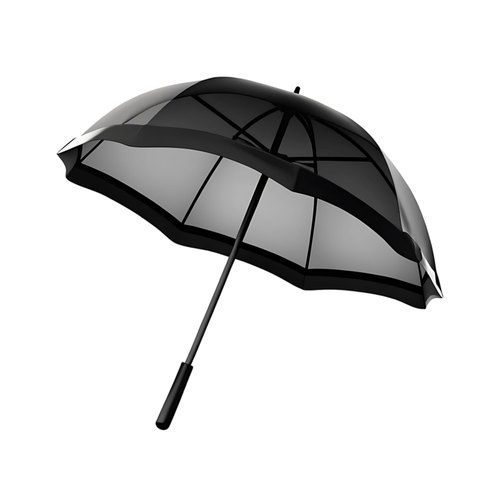 Sleek transparent and White Umbrella Isolated on transparent Background Stylish Accessory Rain Protection Elegant Design Modern Umbrella Fashionable Item Weather Protection Device png