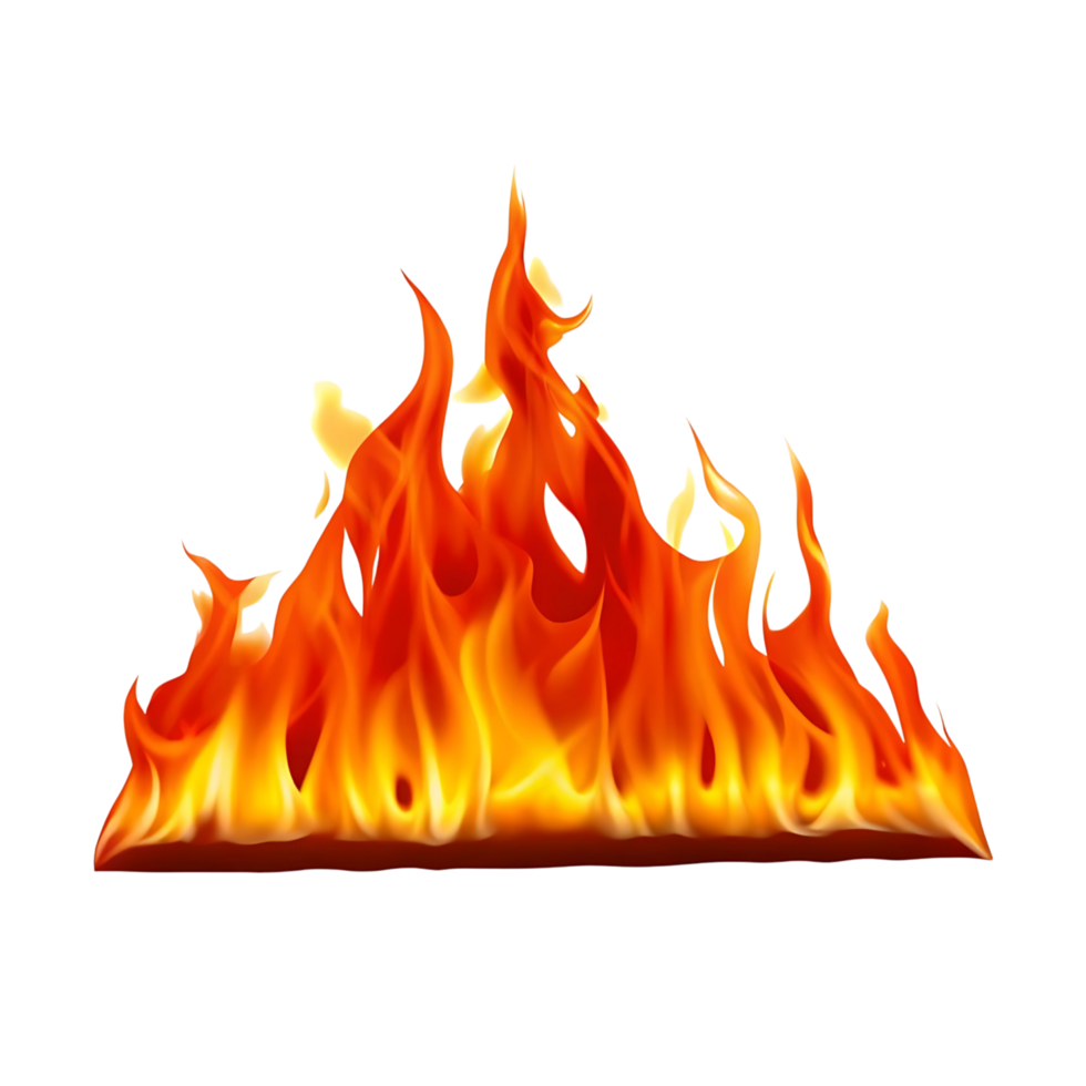 Fiery Inferno Blaze Burning Hot Flames Bright Orange Yellow Red Illustration png