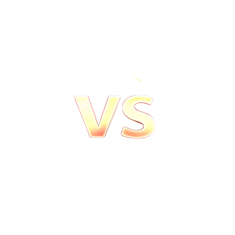 Fiery Orange and Yellow VS letters on transparent Background High Resolution Graphic Design Element png