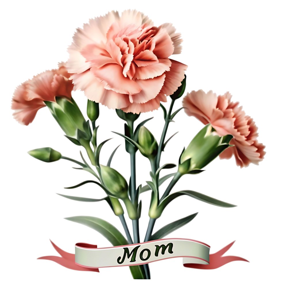 Beautiful Pink Carnations for Mom Mothers Day Gift Floral Bouquet png