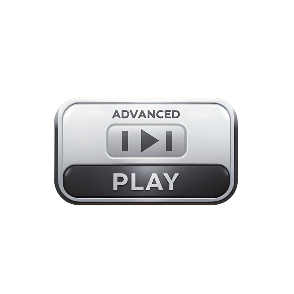 Advanced Play Button Digital Media Interface User Experience Design Element png