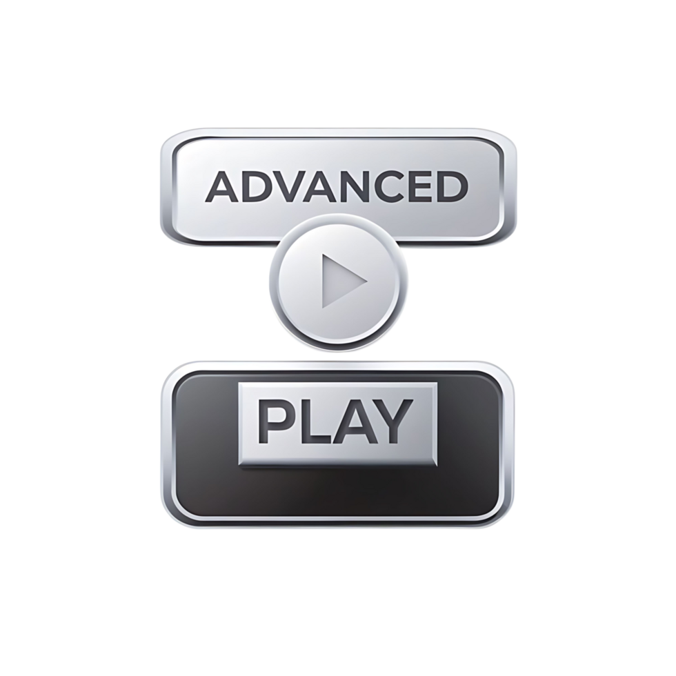 Advanced Play Button Interface Design for Digital Media Players png