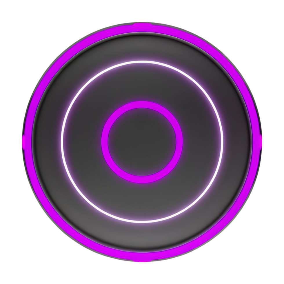 Abstract Futuristic Purple and Gray Circular Neon Light Design Background png