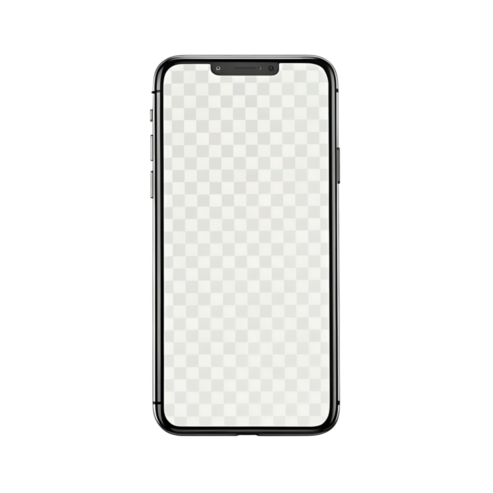 Iphone x mockup on black background png