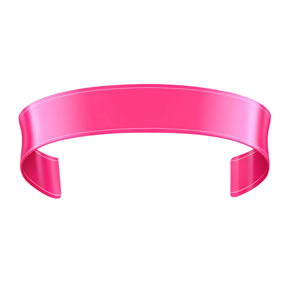 Pink Shiny Curved Ribbon Banner for website design and graphic design projects png