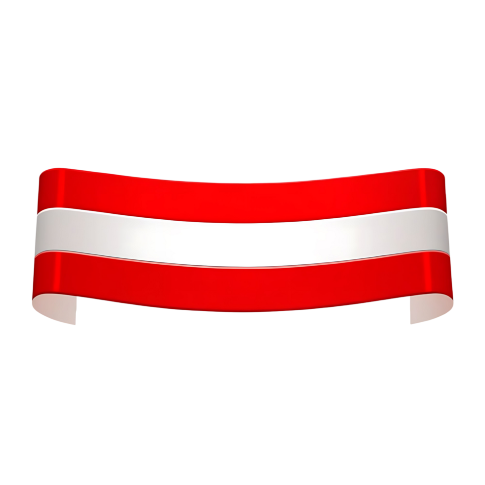 Austrian Flag Ribbon Banner Design Graphic Illustration png
