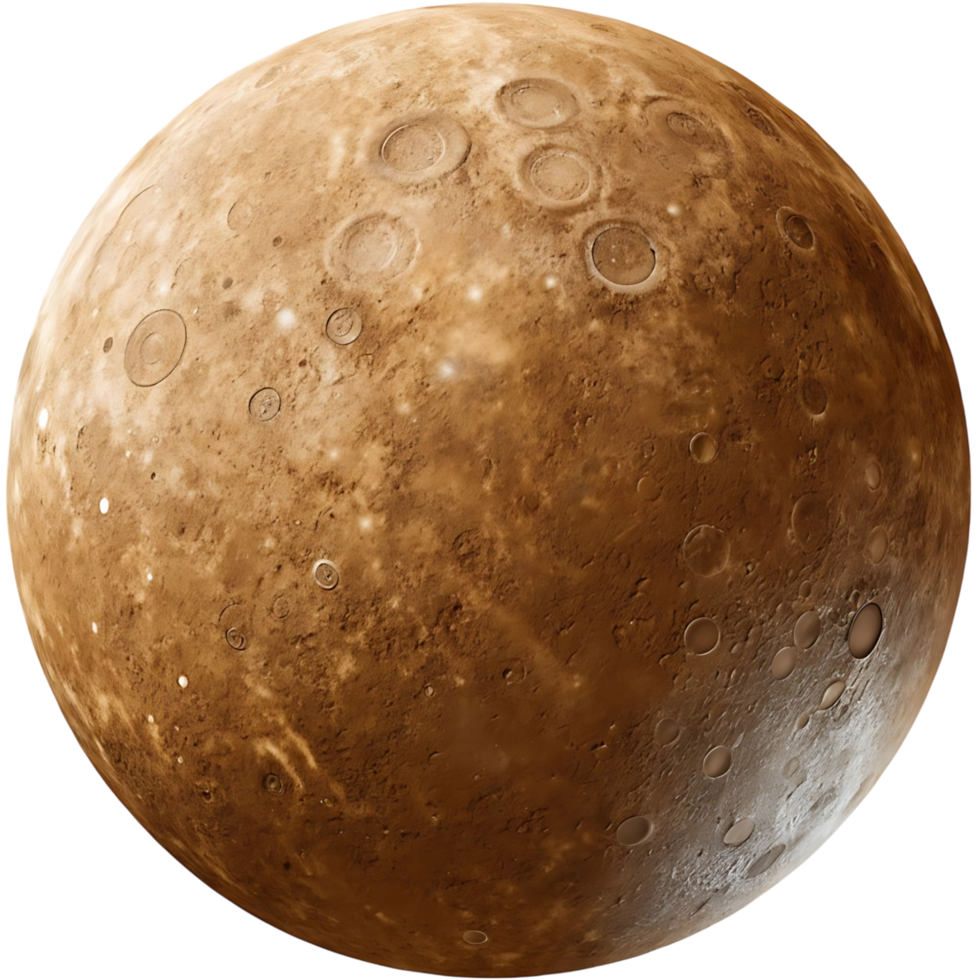 The planet venus, with its surface covered in small, round, brown spots png