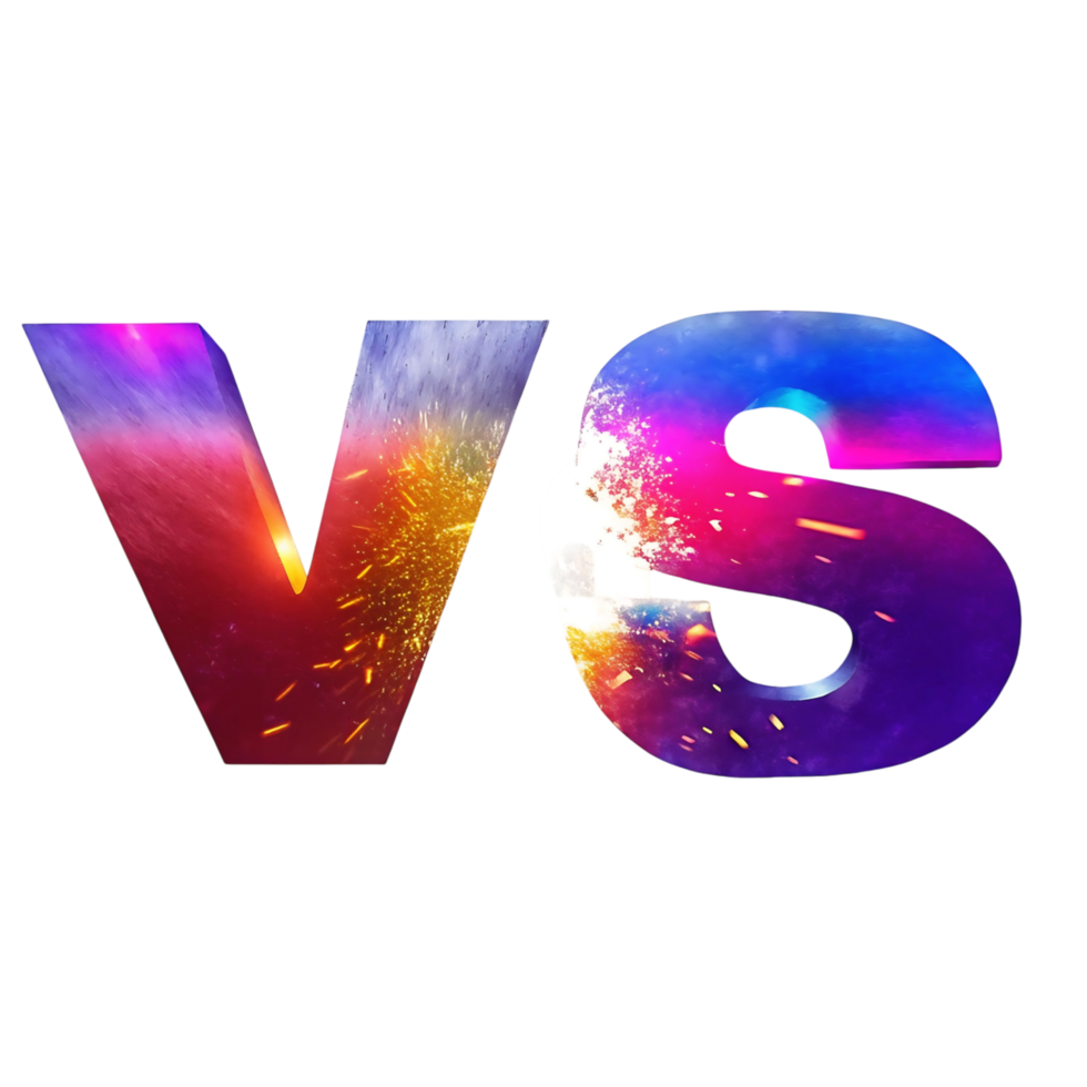 Fiery Versus Battle Explosive Letters V and S Competition Championship png
