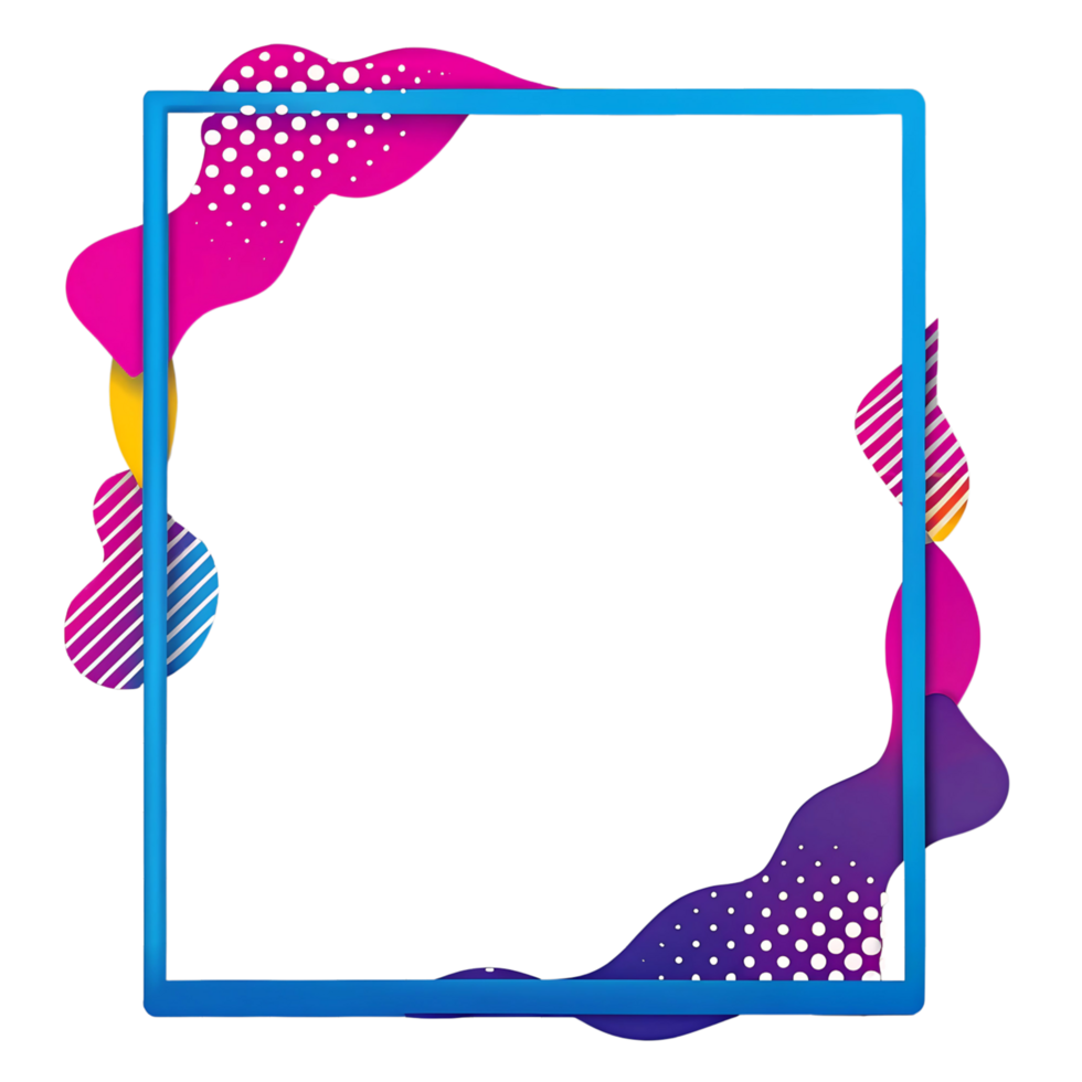 Abstract Colorful Liquid Frame Design Template for Modern Presentations and Social Media Posts png