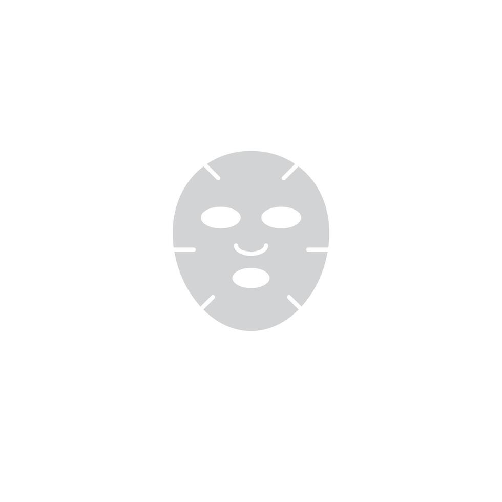 Flat face beauty mask isolated vector