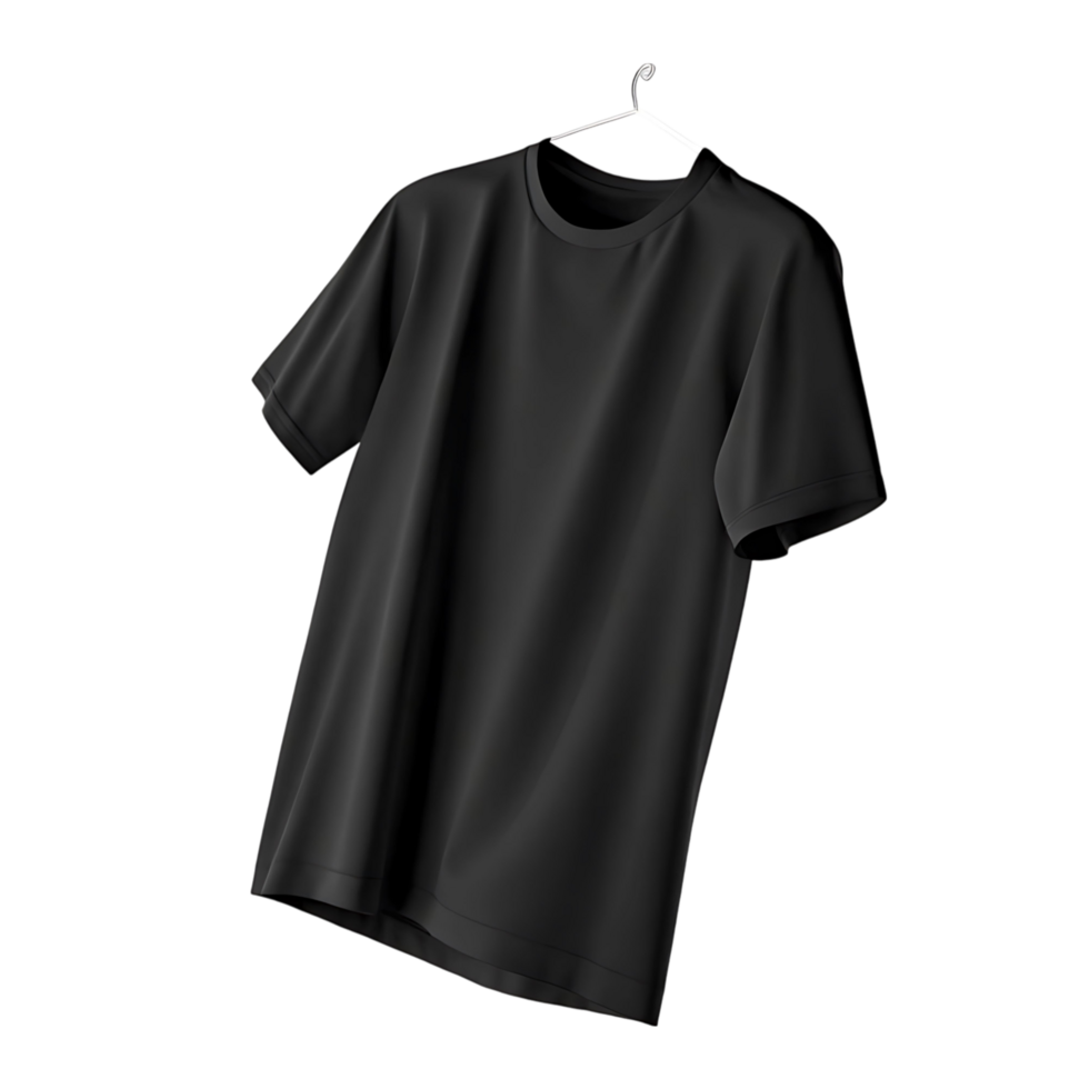 transparent TShirt Hanging on a Clothes Hanger Against a transparent Background Mockup Design Template png