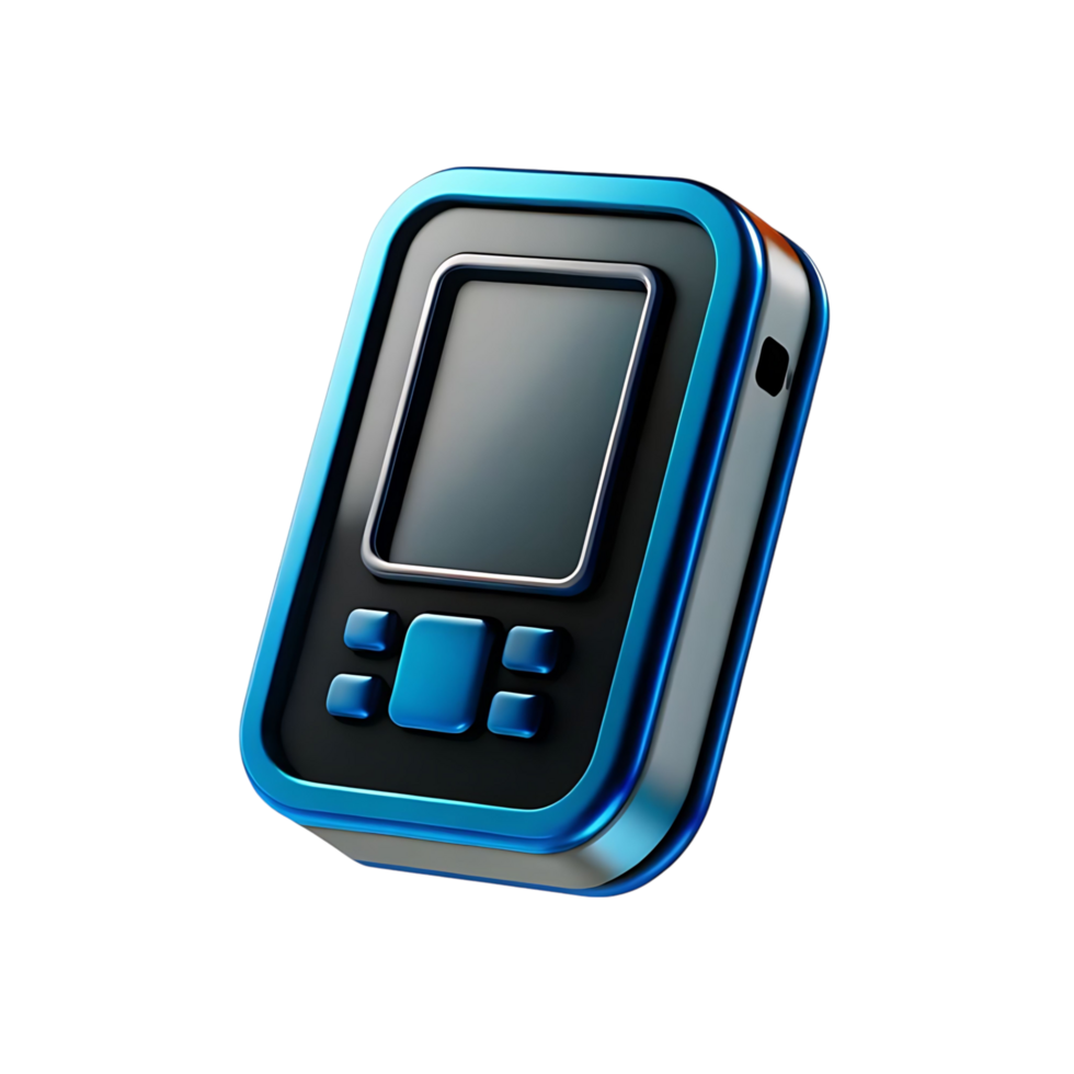 Sleek Blue and transparent Mobile Phone Device 3D Render on transparent Background Technology Gadget Electronic Item Modern Digital Device Smartphone png