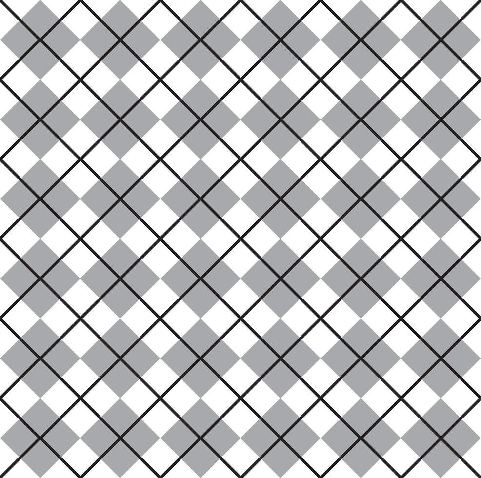 Seamless pattern of checkered texture isolated on gray vector