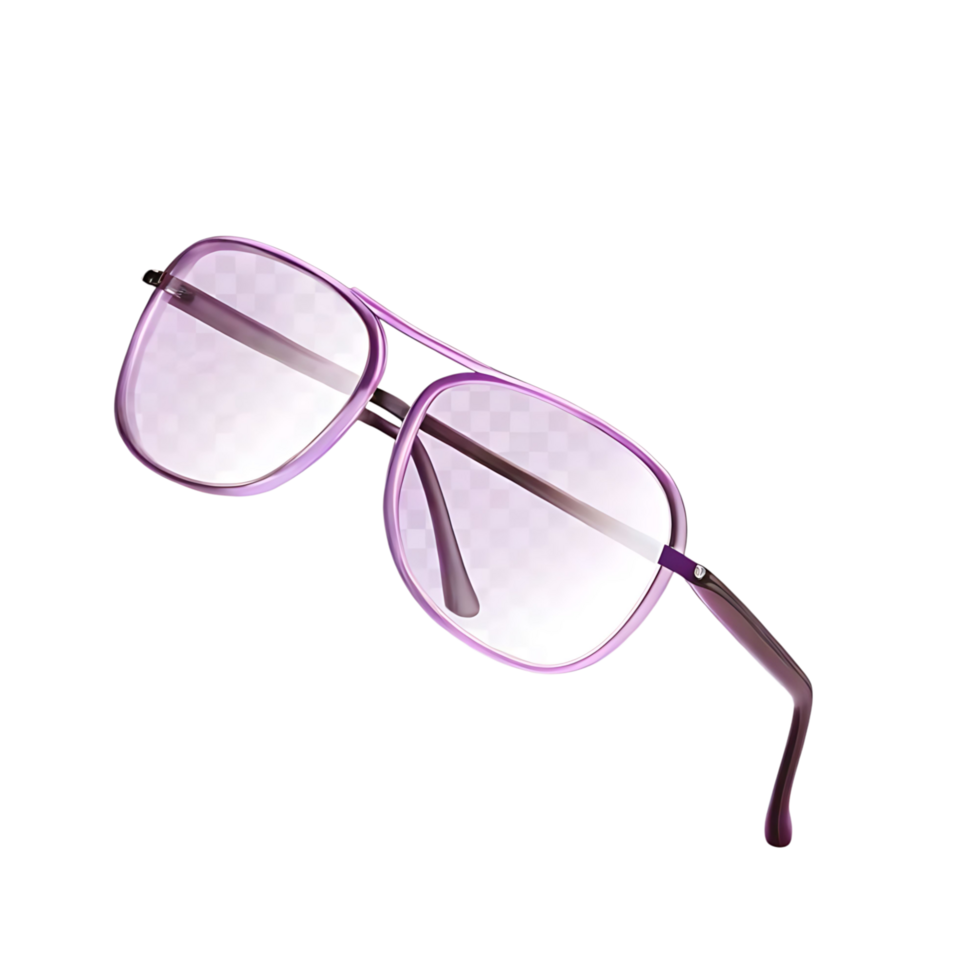 Stylish Purple Aviator Sunglasses with Gradient Lenses Fashion Accessory for Women and Men png