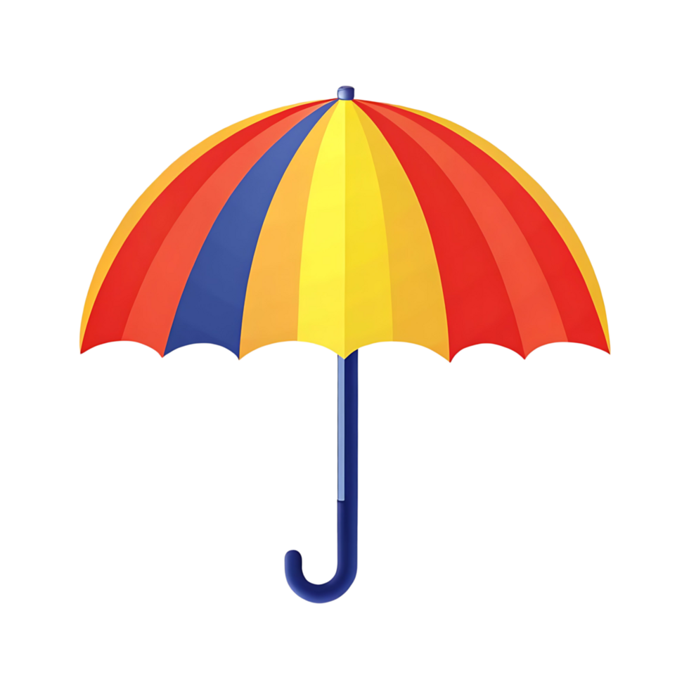 Colorful Striped Umbrella a vibrant accessory for rainy days png
