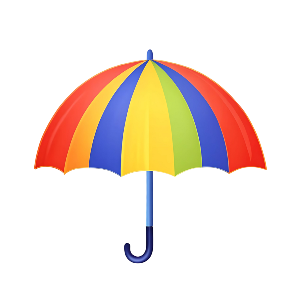 Colorful Rainbow Umbrella transparent Design Graphic Art png