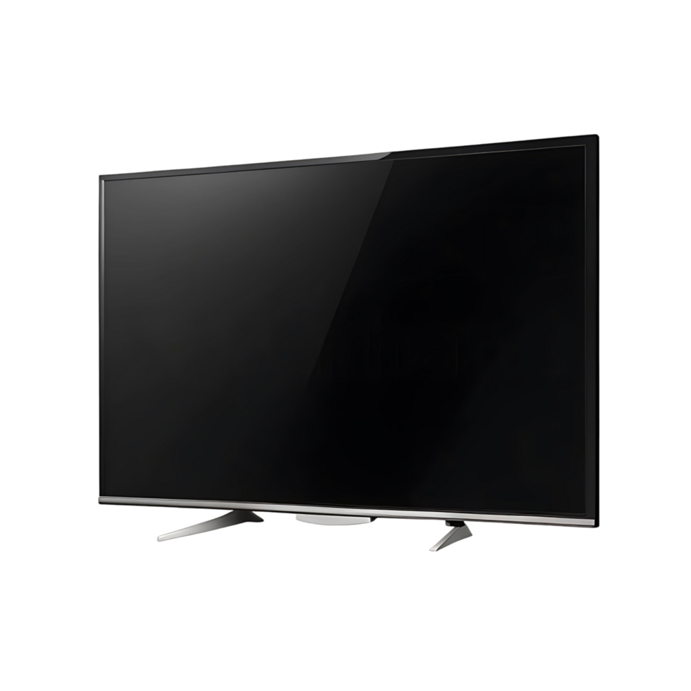 Sleek Modern Flat Screen Television on transparent Background High Definition Display Technology png