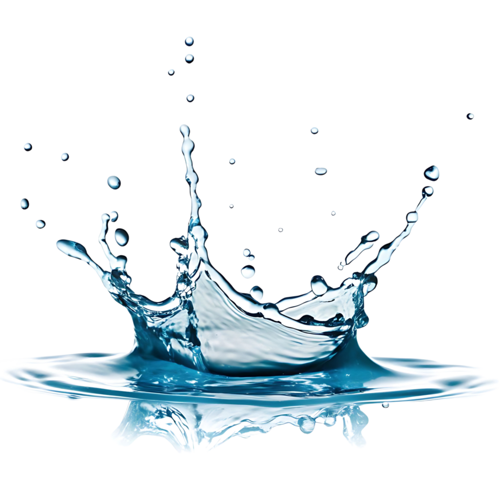 Stunning Closeup of a Water Splash Against transparent Background High Resolution png