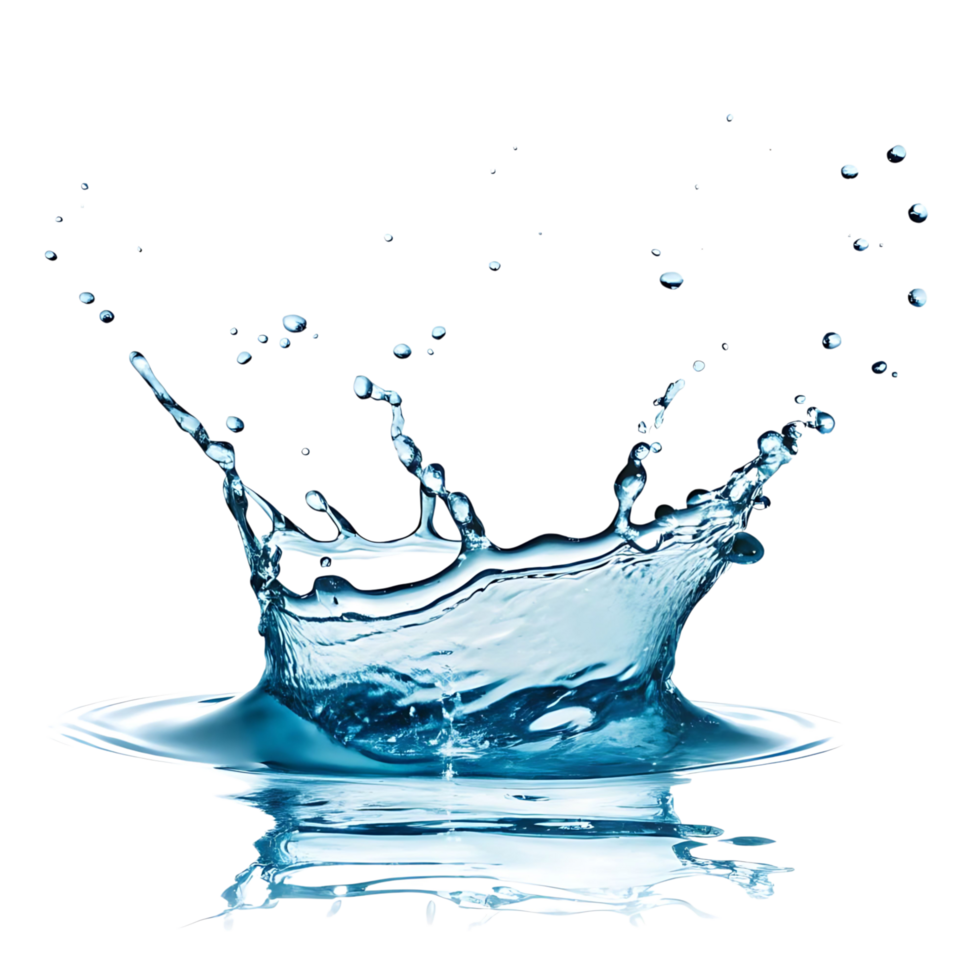 Stunning Water Splash Crown a Beautiful Reflection of Liquid png