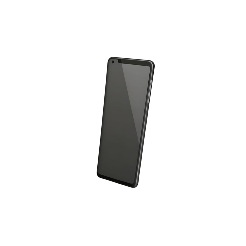 Sleek transparent Smartphone Displayed on transparent Background Modern Technology Mobile Device png