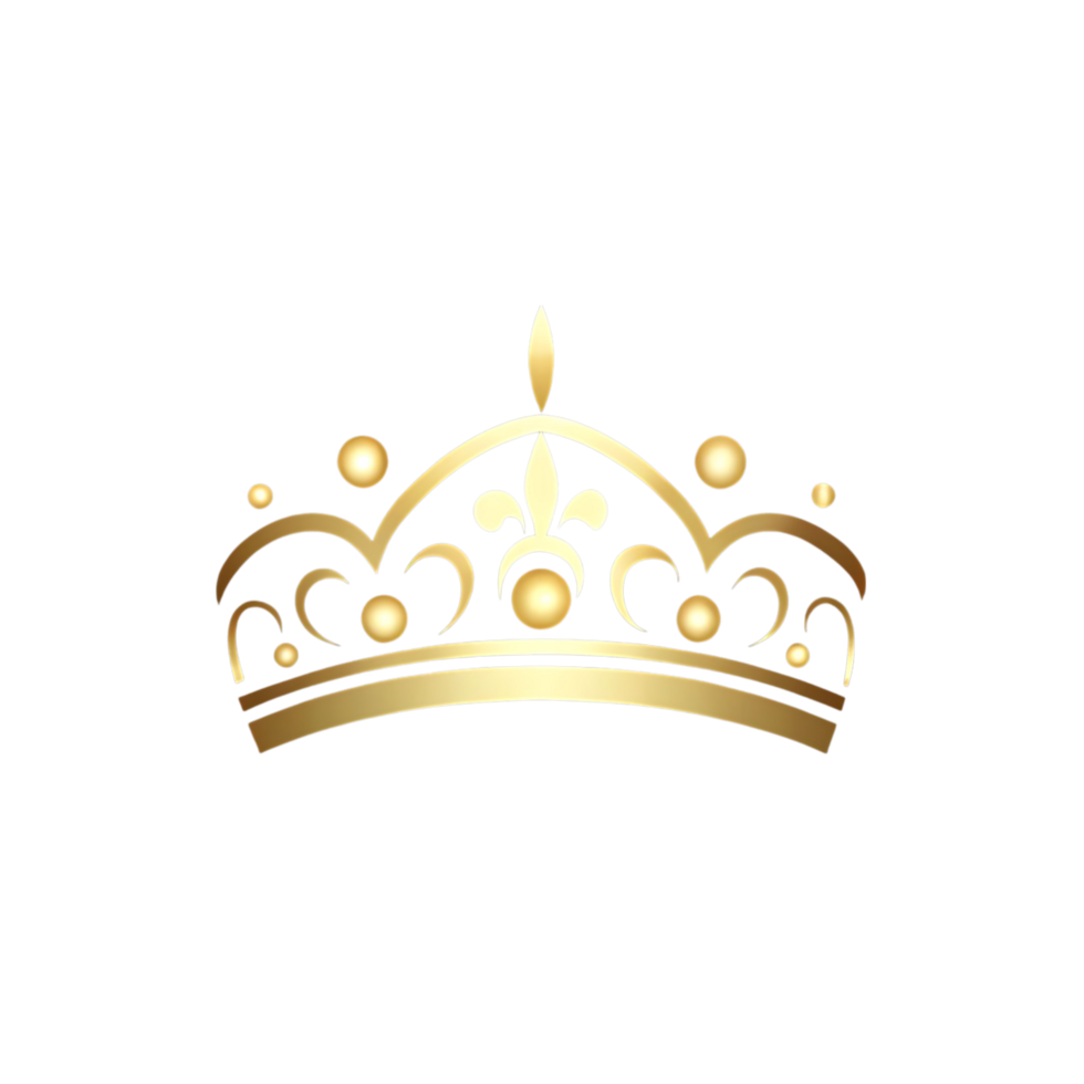 Elegant Golden Crown Design Royal Luxury Emblem Graphic Art png