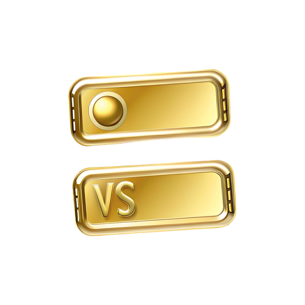 Golden Versus Plates for Game or Competition Announcement png