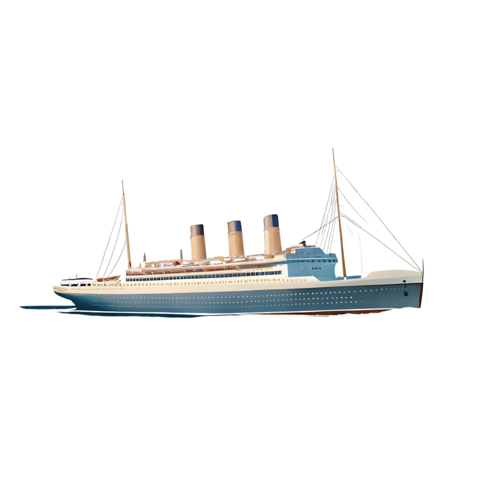 A Stunning Artistic Depiction of the RMS Olympic Ocean Liner png