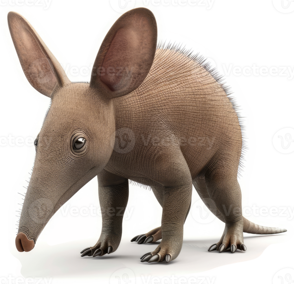 Pale, slender anteater, front view. png