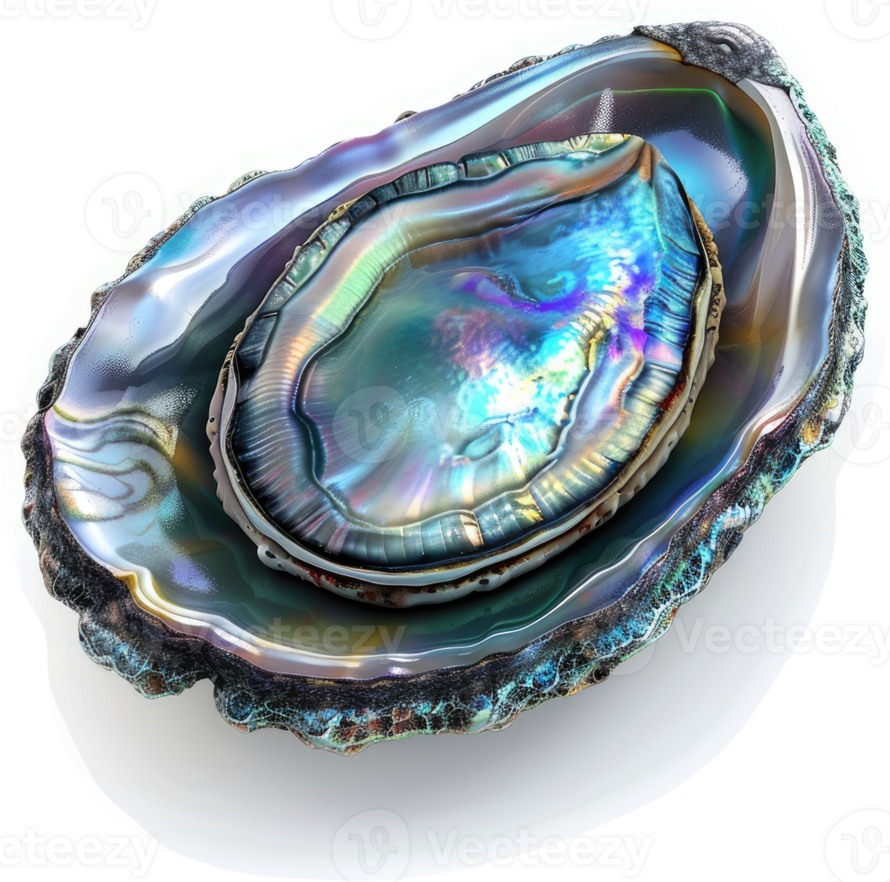 Iridescence and texture of a magnificent abalone shell. png