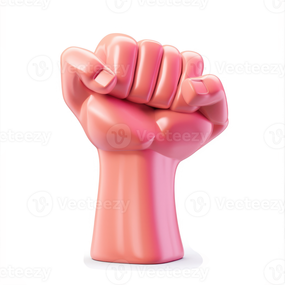 A raised fist, symbol of resistance and solidarity. png
