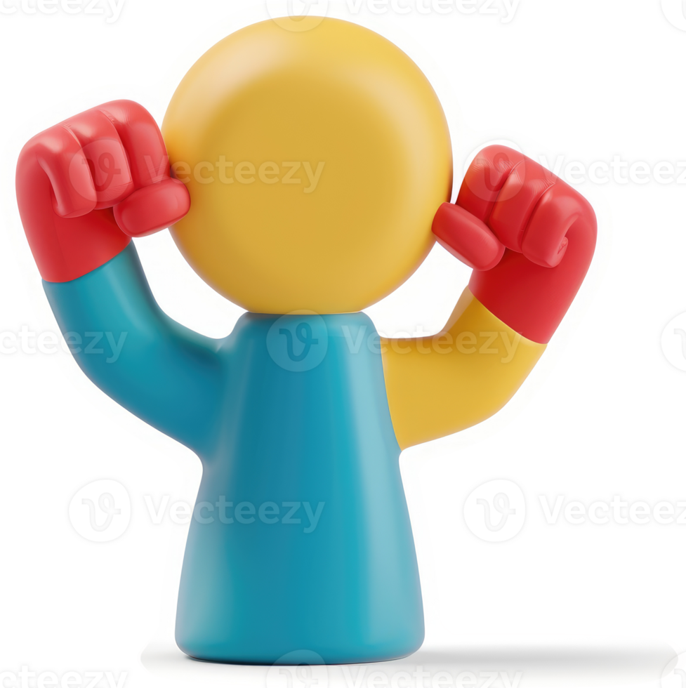 A cartoon figure with hands covering ears, symbolizing ignoring noise. png