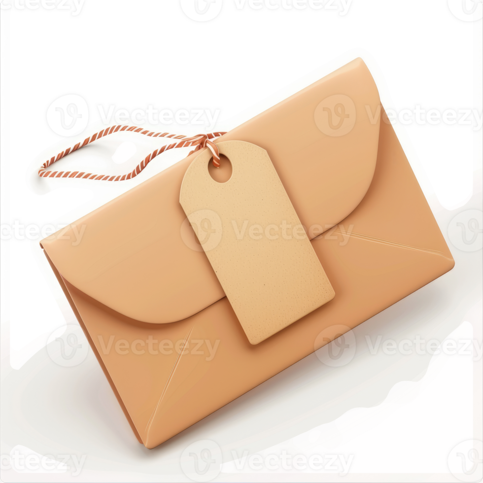 Light beige envelope with a tag and string. png