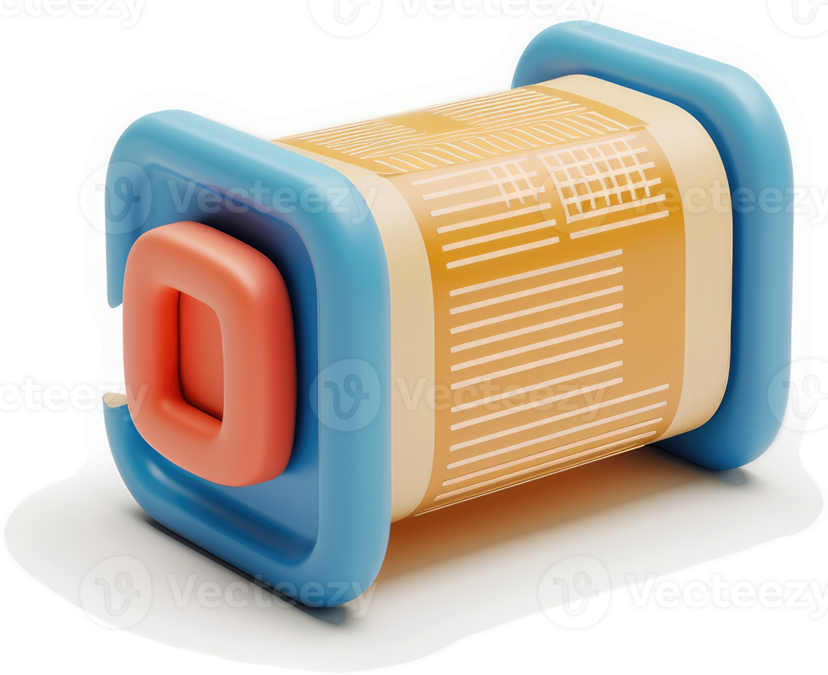 Colorful, abstract representation of a rolled-up document or schedule. png