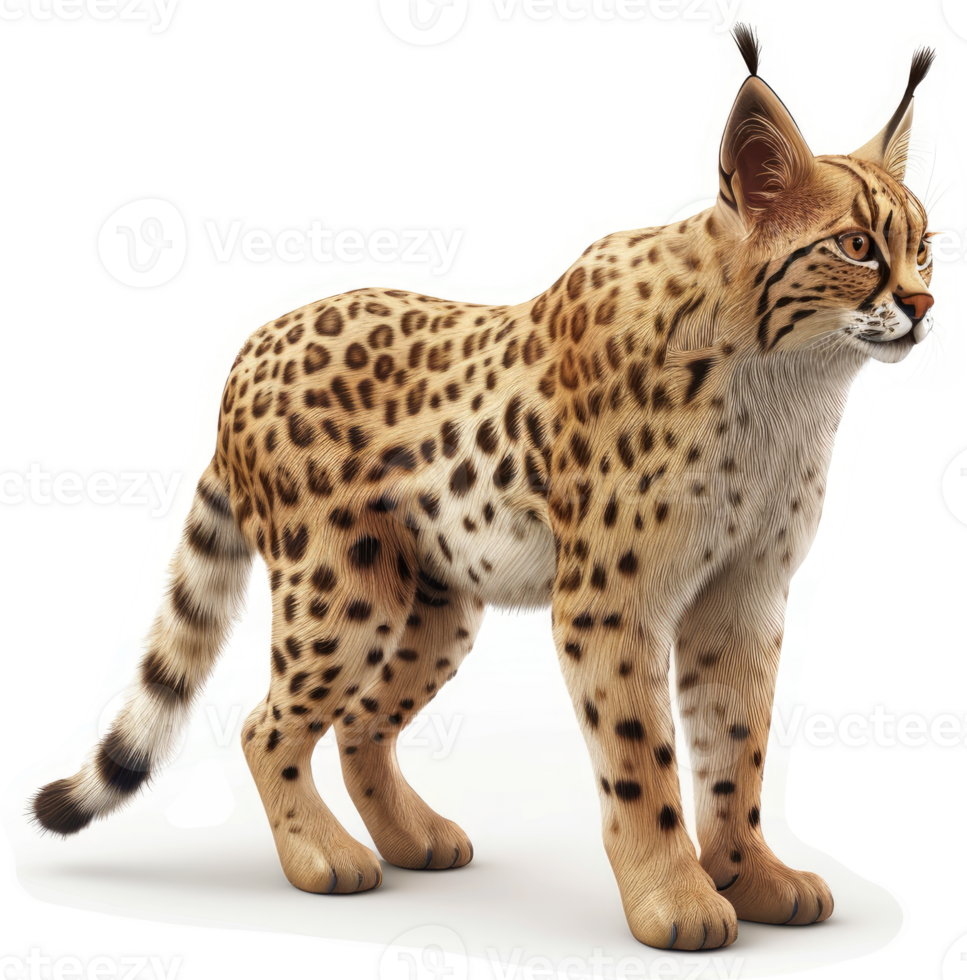 Spotted caracal, a medium-sized feline predator. png