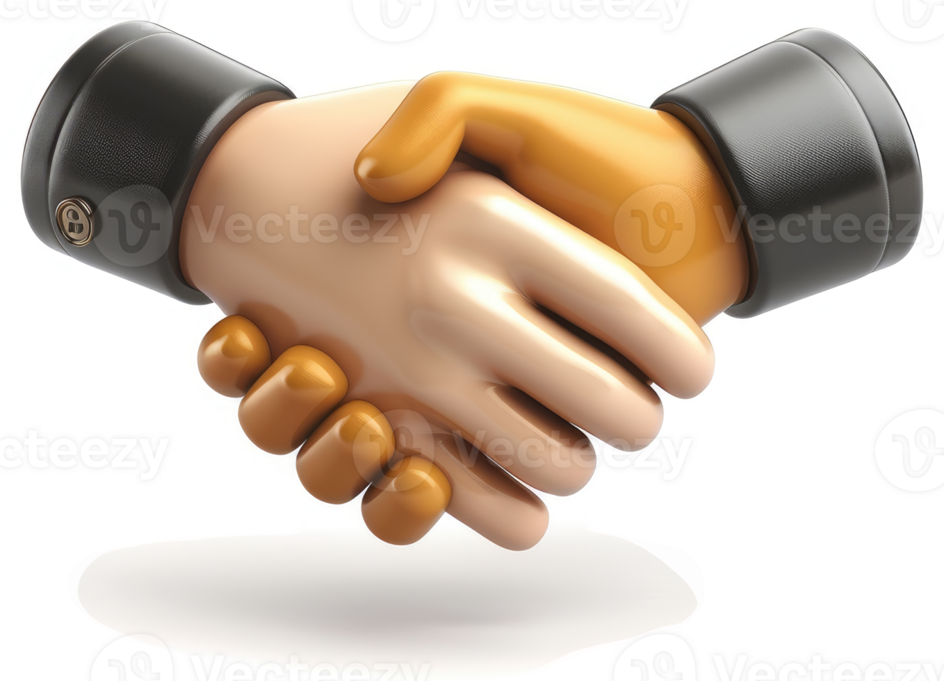 Two hands clasped in a friendly business agreement. png