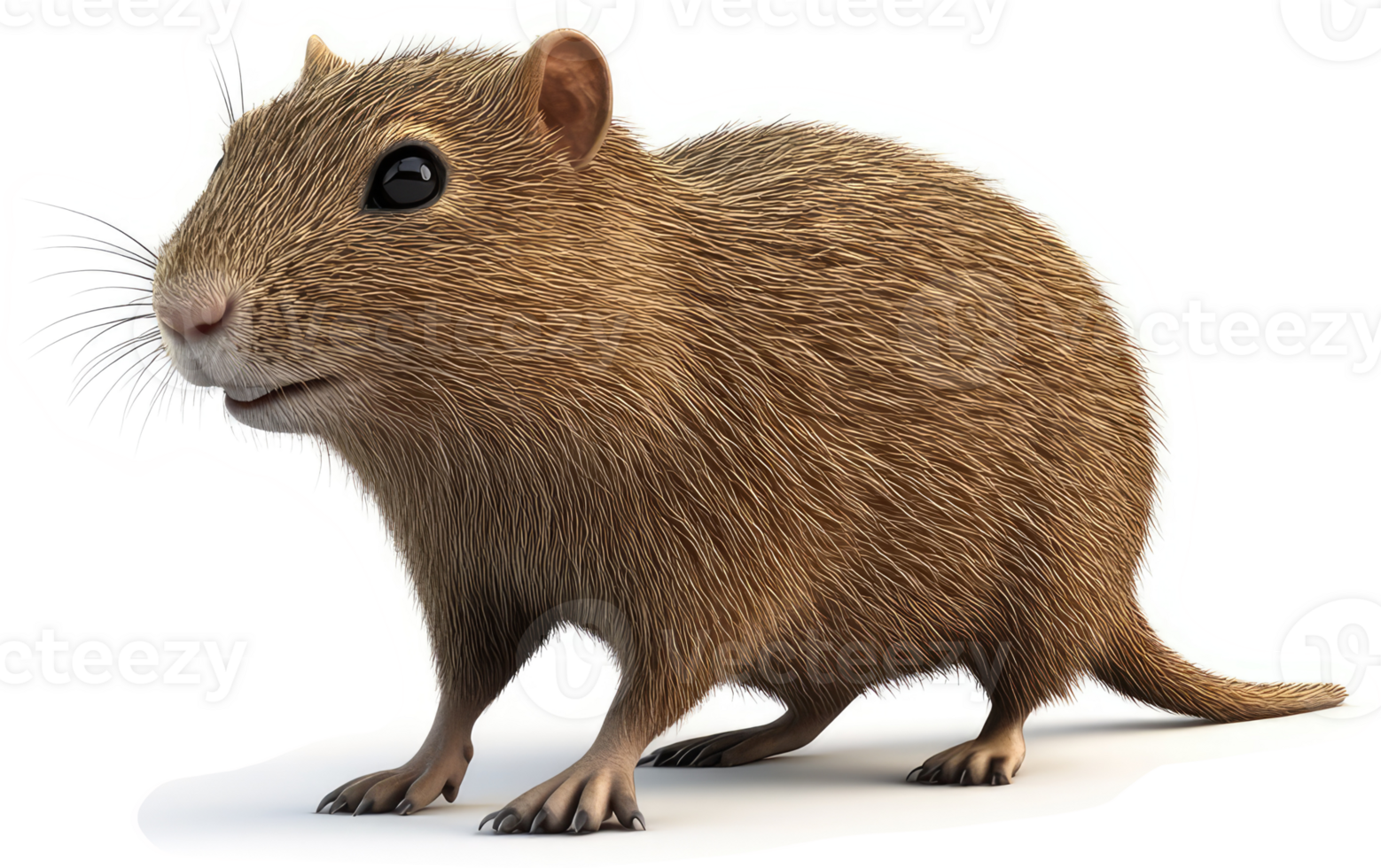 Close-up of a rodent with a light brown coat. png